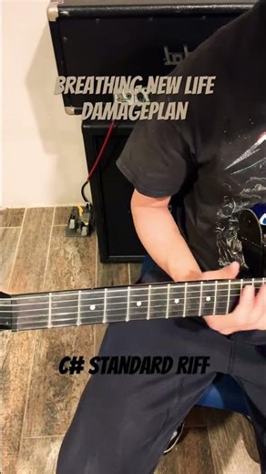 Breathing New Life - Damageplan C# Standard riff #guitar #newriff #dimebagdarrel