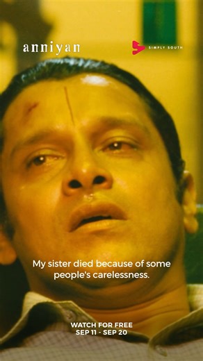 The crime that left a mark…💔 Watch #Anniyan, now on Simply South for FREE until September 20. | Simply South