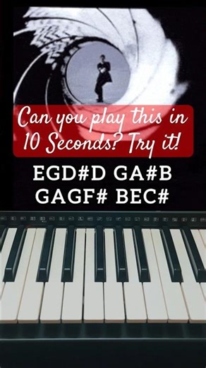 Learn James Bond Theme on Piano in 60 seconds #shorts