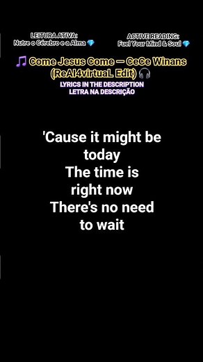 Come Jesus Come — CeCe Winans (ReAI4virtuaL Edit) 🎧 | Leitura Imersiva • Hope Focus