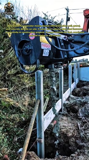 Amazing Excavator Mixing Bucket Machine | Fast Concrete & Soil Mixing Technology (Uemme Condor 200)