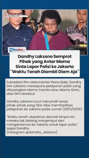 Dandhy Laksono Semprot Pihak yang Antar Mama Sinta Lapor Polisi ke Jakarta: Waktu Tanah Diambil Diam