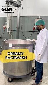 1M views · 7.5K reactions | Creamy face wash manufacturing in Glen Factory. We are providing finish cosmetic products in your brand logo also bulk material in kgs #glen #glencosmetics #cosmeticsmanufacturing Contact us: whatsapp +92 339 4222591 - Lahore Pakistan. | Glen Private Label Service | Facebook