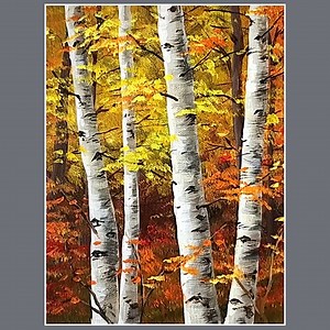 801K views · 14K reactions | Birch Forest Acrylic Painting Color used : Burnt sienna, Vandyke brown, Green light, Cyan green, Vermilion, Orange, Yellow, Yellow ochre, White, Black Ig : @eldrawingarts #acrylicpainting #artist #artwork #art #painting #eldrawingarts #forestpainting | El Drawing Arts | Facebook