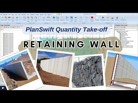 Master Retaining Wall Quantity Calculation with PlanSwift | Tutorial | Rebar | Concrete | Formwork