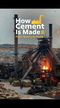 How Cement Is Made Inside Factory 🏭 | From Quarry to Home #shorts