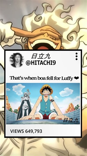 Boa fell in love with Luffy's pure heart ❤️#luffy #boahankock #onepiece #anime