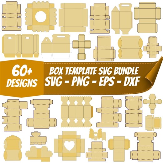 Box Template SVG Bundle: 170 DIY Paper Craft Gift Boxes, Favor Gift, Cutting Files - Etsy