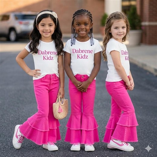 Girls Flare Jeans | Boutique Bell Bottom Jeans for Girls | Cute Denim Pants | Toddler & Kids Fashion Outfit | Stylish Girls Jeans - Etsy