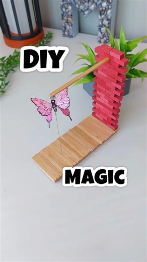 Magical Floating Butterfly 🦋 #diy #craft #magic #Butterfly