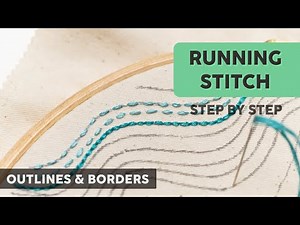RUNNING STITCH - Hand Embroidery Tutorial for Beginners