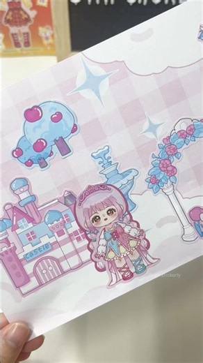 [series] DIY Princess Scene Sticker Book | Cute Sticker | Fashion Sticker | Dress Up Sticker