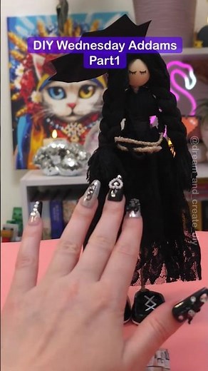 DIY Wednesday Addams Doll 🖤 | Part 1
