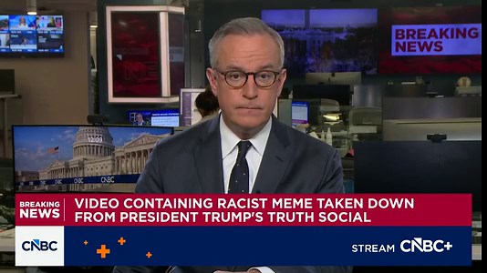 Video containing racist meme taken down from President Trump's Truth Social