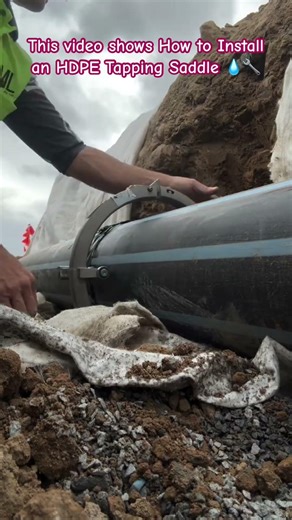How to Install an HDPE Tapping Saddle #HDPE #Plumbing #UtilityWork #Construction #TappingSaddle