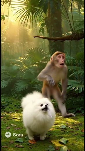 🎈 Monkey Mischief with a Balloon｜サルのいたずら！#Shorts #Sora2 #ai #aivideo #cute #pets