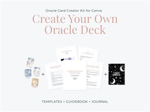 Oracle Deck Creator Kit: Guidebook, Editable Canva Templates, Tarot Journal, Create Your Own Oracle Cards, Spiritual Deck Design, DIY Cards - Etsy