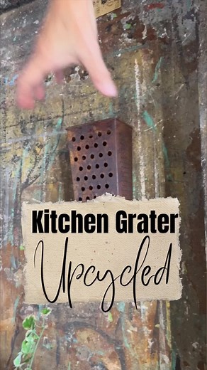 Upcycling an old kitchen grater! #upcycleroftiktok #diyhomedecor #diyproject #rustic