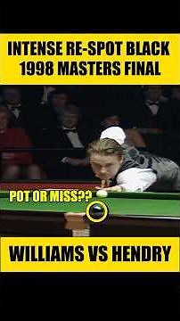 One Shot to Win It All 🎱 | Legendary Respot Black! | 1998 Masters Final