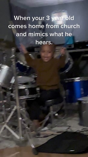 Young Drummer Impresses with Gospel Music Skills