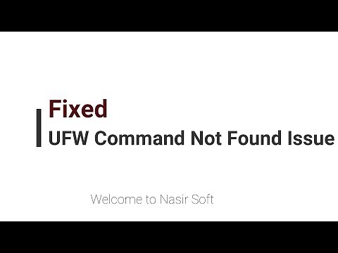 Fixed ufw Command not found issue in Ubuntu | Debian #ufw_command