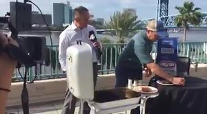 Chris Lilly's live TV segment grilling steaks at #IAMBBQ16! Getting ready for the JAX BBQ Bash tomorrow! | National Barbecue & Grilling Association