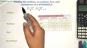 2.8K views · 35 reactions | Pre-Calculus:Finding the vertices, co-vertices, foci, and asymptotes of a HYPERBOLA #Grade11 #STEM #PreCalculus #Hyperbola | Prof Math Wizard | Facebook