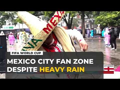 Rain And Thunderstorms Fail To Deter Mexico City Fans Ahead Of National Team Game