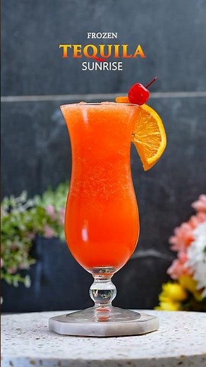 Frozen Tequila Sunrise 😍🌴🍹 #cocktails #tequila #tequilasunrise #bartender #bardrinks #cocktails