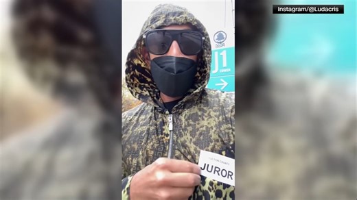 Rapper Ludacris, whose real name is Christopher Bridges, almost blows cover at jury duty in Atlanta, Georgia: Instagram video