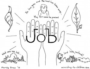 "The Book of Job" Bible Coloring Page