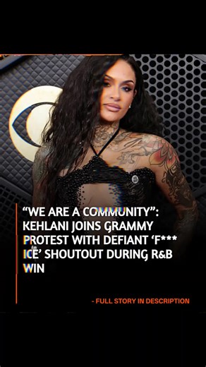NewsTigo on Instagram: "The 68th Annual Grammy Awards cemented its legacy as the most politically charged night in music history, with R&B powerhouse **Kehlani** delivering one of the evening's most aggressive calls to action. While accepting the award for **Best R&B Performance** for their hit "After Hours"—beating out a nearly-naked **Justin Bieber**—Kehlani used their time at the podium to solidify the "ICE OUT" movement that had been building throughout the February 1, 2026, broadcast. Visib