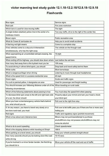 victor manning test study guide 12 1 18 12 2 1812 video