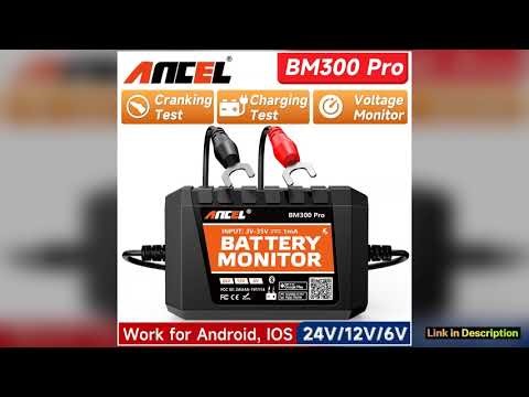 ANCEL BM300 Pro 12V Car Battery Tester Bluetooth Cranking System Charging Cranking Voltage Test