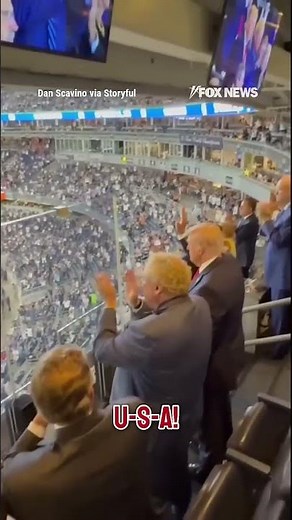 Video shows Trump seated behind a newly installed protective screen #shorts #usa #news #trump
