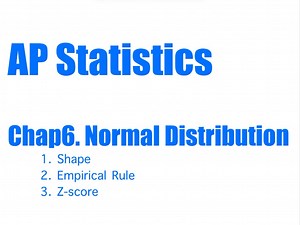 【AP statistics】AP统计辅导 Chap6 Normal distribution