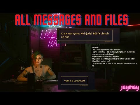 ALL JUDY ALVAREZ TEXT MESSAGES AND FILES | Cyberpunk 2077