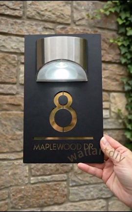 Modern Solar LED House Sign Custom Acrylic Address Plaque Illuminated Door Numbers - Etsy Canada