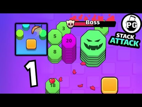 Battle With Hexagon BOSS !! 🛑 Stack Attack!! - Gameplay Walkthrough |Part 1|