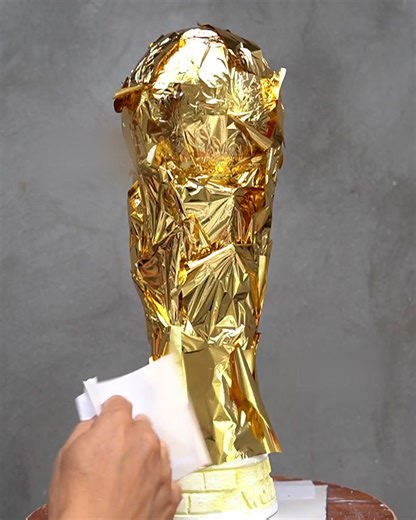 I Made My Own Golden World Cup Out of Cement | DIY & Crafts