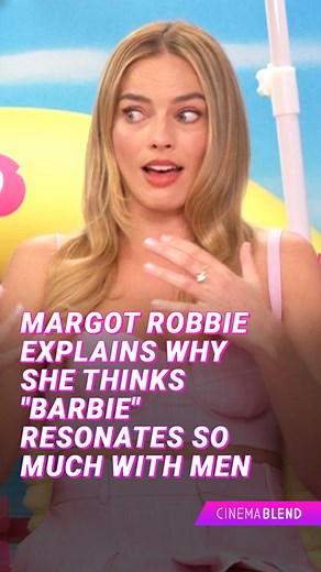 Margot Robbie explains why she thinks “Barbie” resonates so much with men. (📸: From our “Barbie” interview with Margot Robbie. This interview was filmed before the SAG-AFTRA strike) #margotrobbie #barbie #barbiethemovie #barbiemovie #ken | CinemaBlend