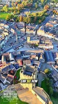 Richmond Castle - Aerial Look Over the Swale Valley