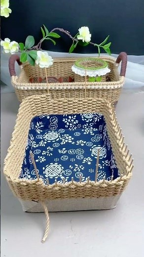 DIY Basket Beginner's Guide How to Make a Beautiful Rope Basket with Handle 5 #diy #handmade