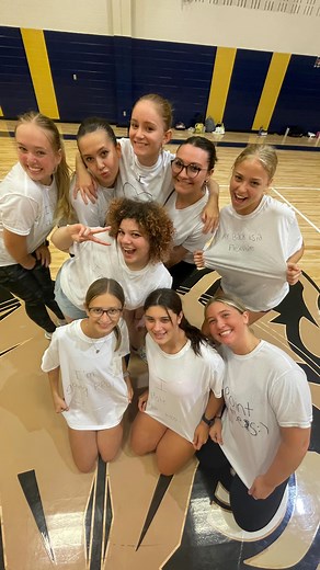 #whitelies themed practice today! We didn’t have everyone at the end but we had so much fun 🤍🤭 #whiteliestshirt #npdt #wearenpdt #danceteam #indiana | New Prairie Dance Team