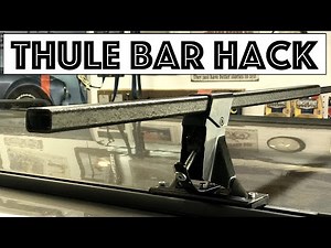 Thule bar hack to fit on vehicle roof rack rails