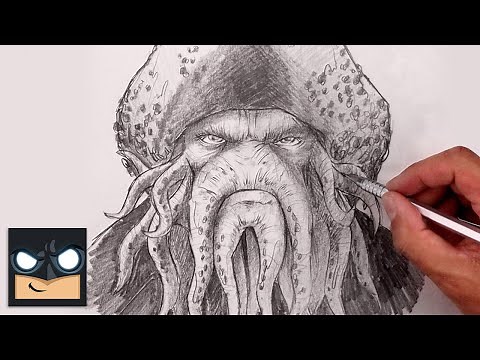 How To Draw Davy Jones | Pirates of the Caribbean