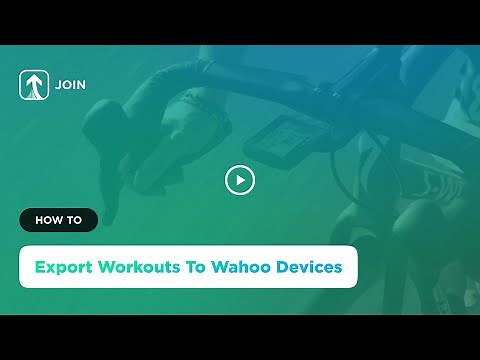 How To Export Workouts To Wahoo