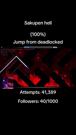 Successfully Beat Sakupen Hell in Geometry Dash