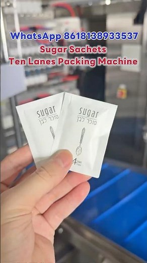 10 rows sugar sachets small pouch packing machine. #packingmachine #powder #fillingmachine #sugar
