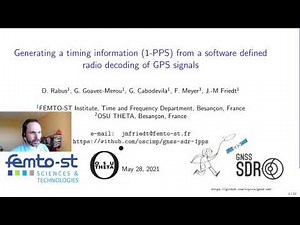Generating a Timing Information (1-PPS) from a Software Defined Radio Decoding of GPS Signals